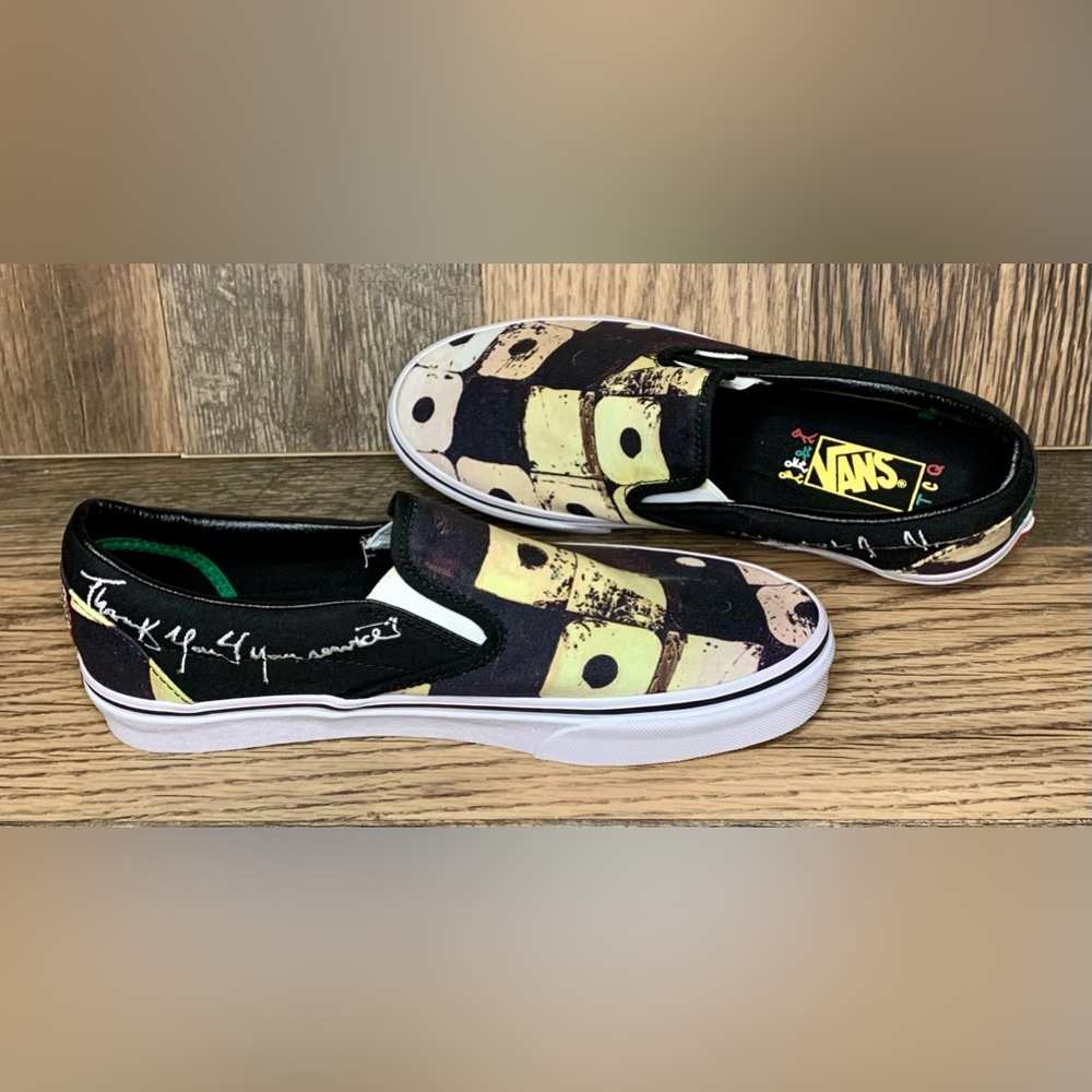 Vans x A Tribe Called Quest Slip On Shoes/Sneakers Black ATCQ Men’s 9 PRISTINE!